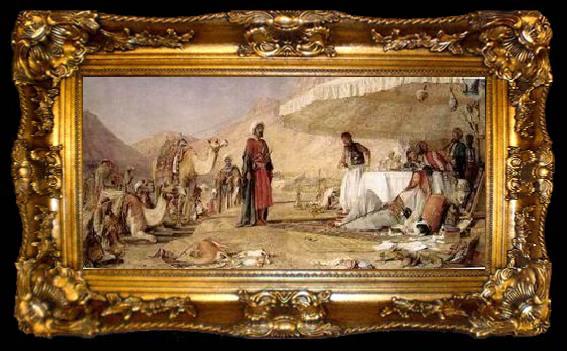 framed  unknow artist Arab or Arabic people and life. Orientalism oil paintings 20, ta009-2